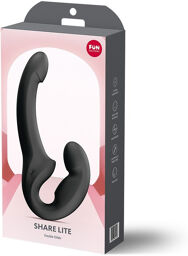 Double gode en silicone doux pour plaisir partagé Noir