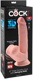 Dildo Triple Density avec testicules oscillantes