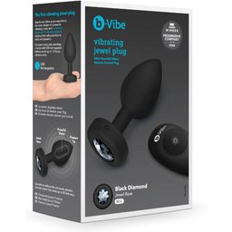 - Vibrating Jewel Plug M/L Black Diamond