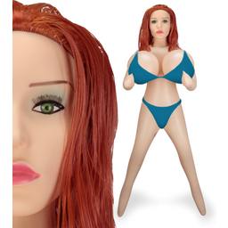 Poupée gonflable réaliste poitrine XXL rousse tête 3D Gladys