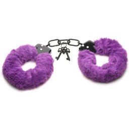 XR Brands - Cuffed In Fur Menottes - Violet