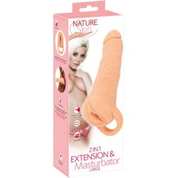 - 2in1 Extension + Masturbator - 23.8 cm