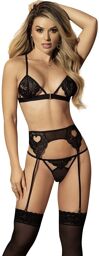 Ensemble trois pièces sexy noir Noir