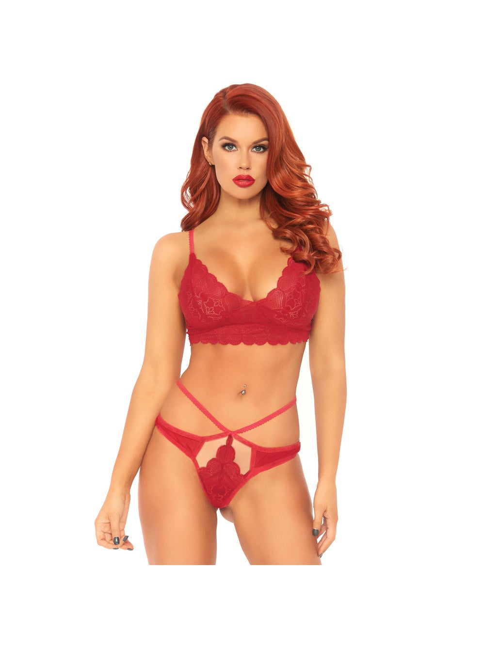Ensemble 2 pièces Sweetheart rouge S/M