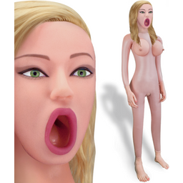 Poupée gonflable blonde suceuse yeux verts Frida