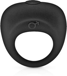 Anneau de pénis vibrant noir Noir