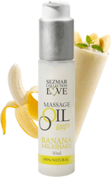 Huile de massage comestible parfum Milkshake - 50 ml