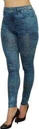 Legging bleu effet jean délavé Bleu