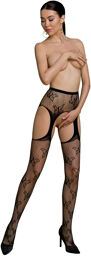 Collants effet ligas noirs Noir