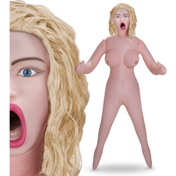 Poupée gonflable suceuse vibrante blonde Lisa