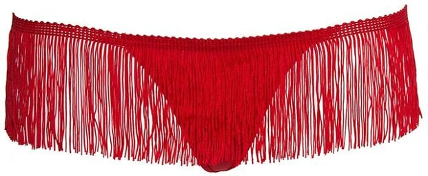 Burlesque String Franges Rouge