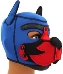 Cagoule Puppy Fox Néoprène Bleu-Rouge