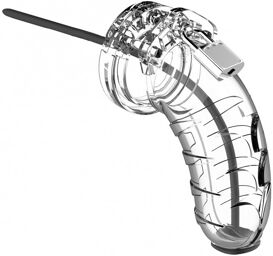 Model 16 - Cage Chasteté à sonde urétrale - Transparent