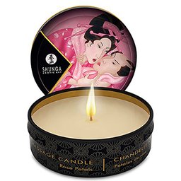 - Bougie de massage aux pétales de rose