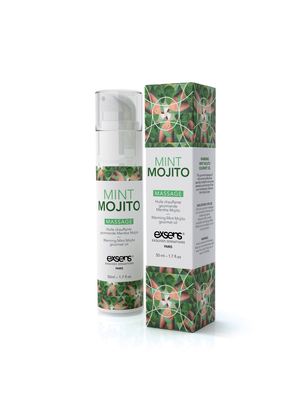 Huile de Massage Chauffante Gourmande Menthe Mojito