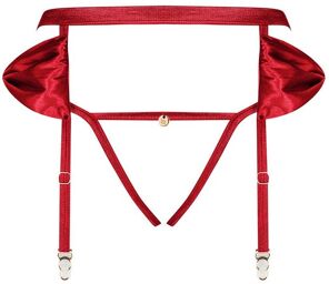 Rubinesa Porte-Jarretelles & string rouge Rouge