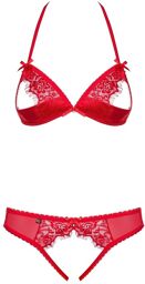 870-SEC-3 Ensemble 2 pcs ouvert - Rouge Rouge