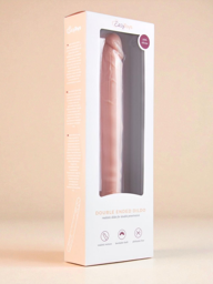 Gode ​​beige double extrémité en silicone 30cm