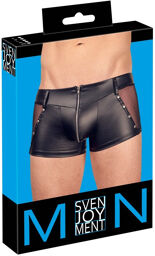Boxer avec zip érotique Noir