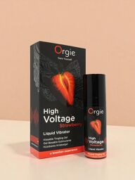 Gel d'Excitation High Voltage Fraise Liquid Vibrator 15 ml