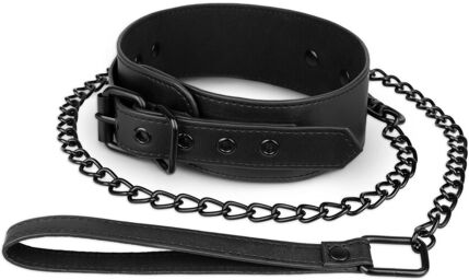 Collier et chaîne en similicuir