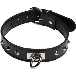 Collier en cuir à pointes