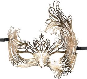 Masque en métal doré