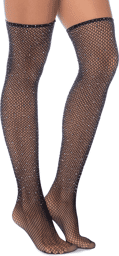 Mapalé Bas résille noire avec strass Noir