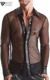 Chemise transparente Cesare Noir