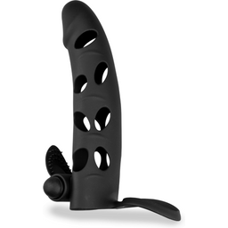 Gaine silicone cockring et stimulateur vibrant