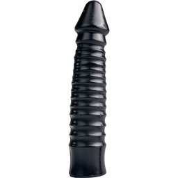 Dildo large avec tige veinée - Noir