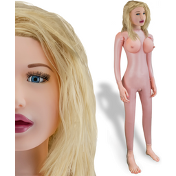 Poupée gonflable blonde suceuse anus vagin