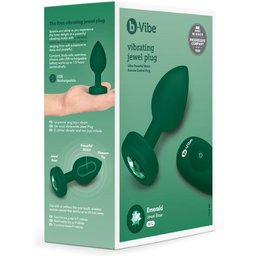 - Vibrating Jewel Plug M/L Emerald