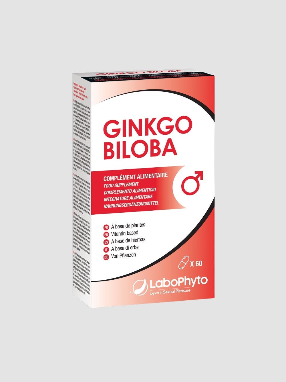Aphrodisiaque homme Ginkgo Biloba 60 gélules