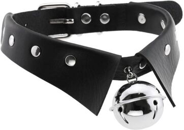 Collier ras de cou avec Grelot Jing Noir