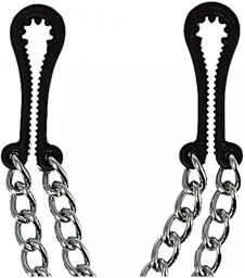 Pinces à seins avec décoration chaînettes doubles