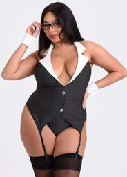 Costume Secrétaire Coquine Fantasy 3 Pièces GT Noir