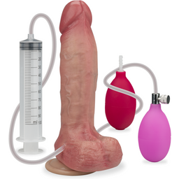 Gode godemichet ventouse gonflable et éjaculateur Calvin gode vaginal ou anal homme ou femme - Peau claire