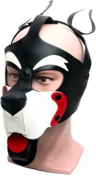 Masque Puppy Blanc et Rouge