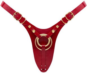 Harnais en similicuir Fabulous Taille unique Rouge brillant