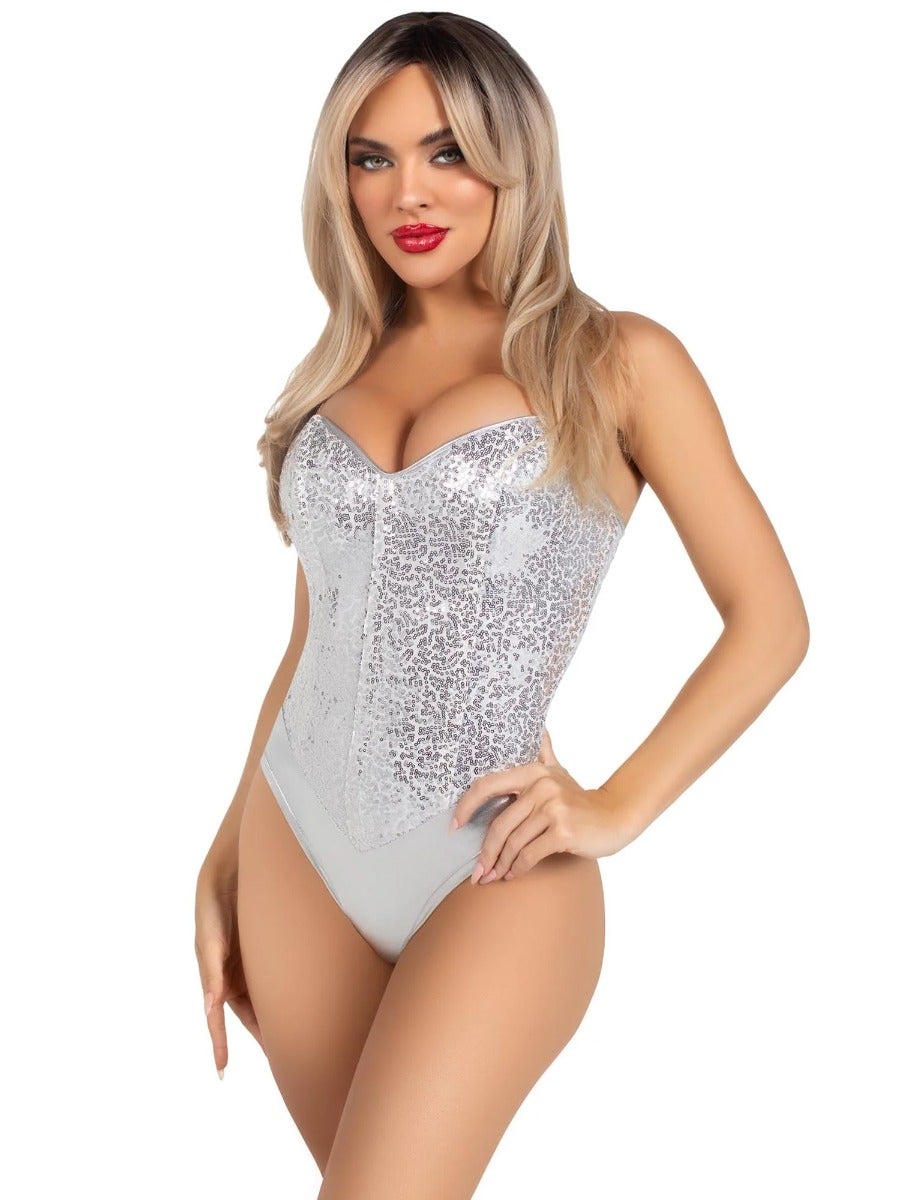 Body 2786 sequins argent M