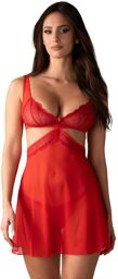 Cupide Desir babydoll et String Rouge