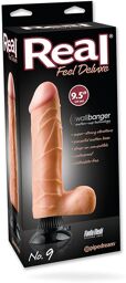 Gode réaliste vibrant Ventouse - 23 cm Toucher Peau N°9