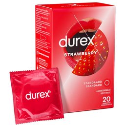 - Préservatifs au goût de fraise - 20 pièces