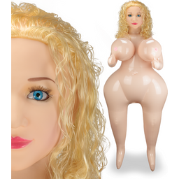Poupée gonflable curvy blonde bouclée tête 3D Greta