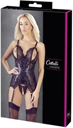 Bustier noir avec jarretelles amovibles Noir