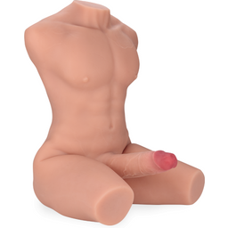 Poupée sexuelle buste masturbateur homme pénis vibrant télescopique et anus Egor 7,9kg