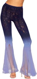 Collants sans couture, coupe et style...des années 70 Bleu Marine/Hortensia