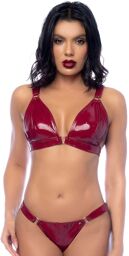 Ensemble 2 pièces en vinyle bordeaux Bordeaux