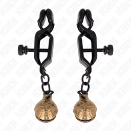 pinces à tétons style cloche noir 7 cm